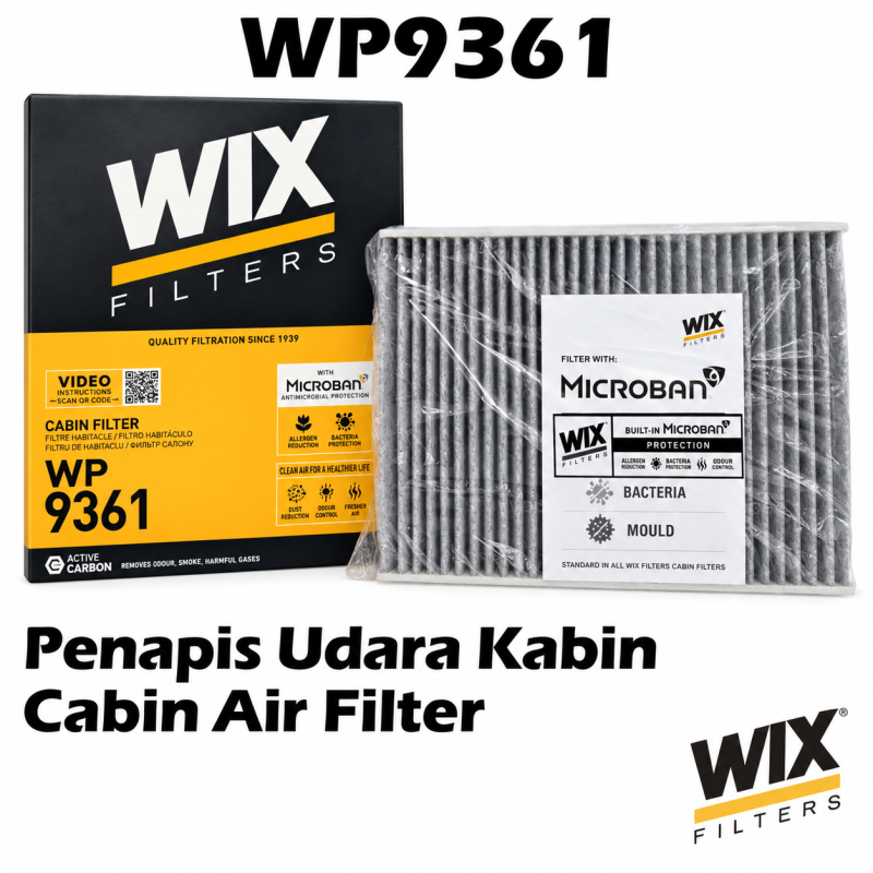 WIX BY MANN And HUMMEL Activated Carbon Cabin Air Filter WP9361 / WP9360 For Ford EcoSport / Fiesta MK7