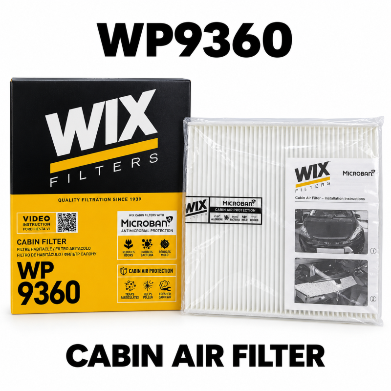 WIX BY MANN And HUMMEL Activated Carbon Cabin Air Filter WP9361 / WP9360 For Ford EcoSport / Fiesta MK7