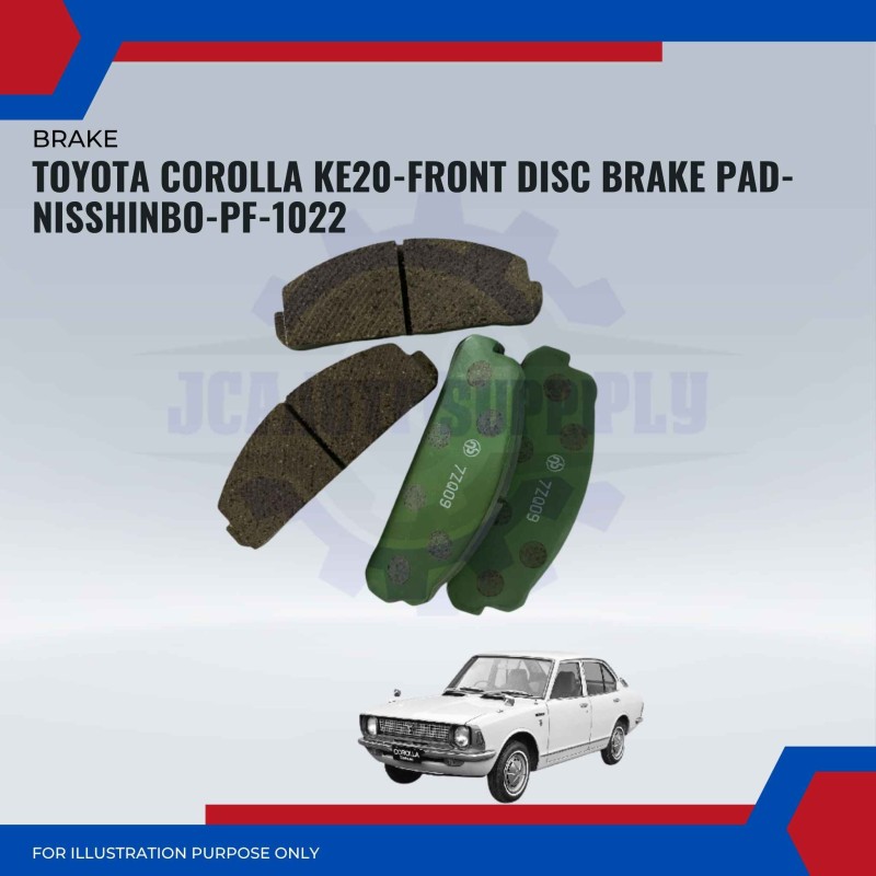 Toyota Corolla KE20-Front Disc Brake Pad-NISSHINBO-PF-1022