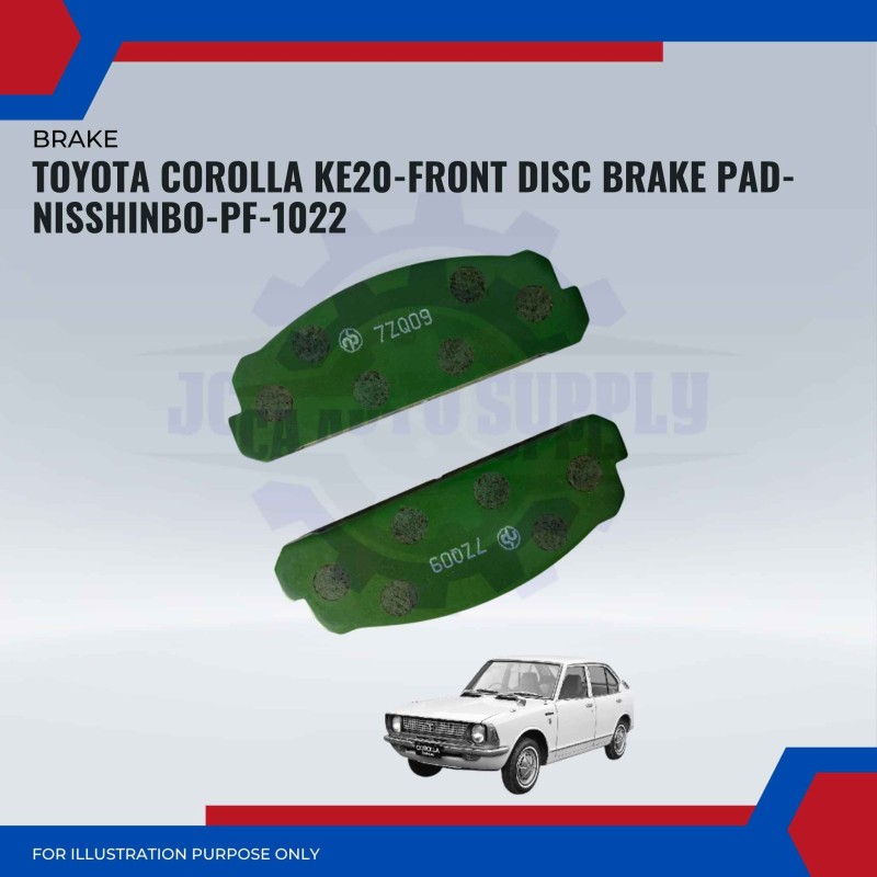 Toyota Corolla KE20-Front Disc Brake Pad-NISSHINBO-PF-1022