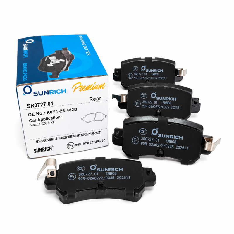 SUNRICH Mazda CX-5 KE 2012-2017 (w/o EPB) Non-EPB Rear Brake Pad Brek Belakang SR0727.01 - 1 Sets