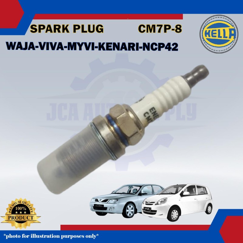 Spark Plug Set (4pcs)-Proton Waja-Viva-Myvi Old Model-Kenari-Kembara DVVT-Vios NCP42-NCP93-CM7P-8
