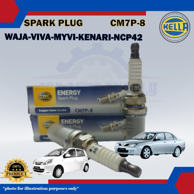 Spark Plug Set (4pcs)-Proton Waja-Viva-Myvi Old Model-Kenari-Kembara DVVT-Vios NCP42-NCP93-CM7P-8
