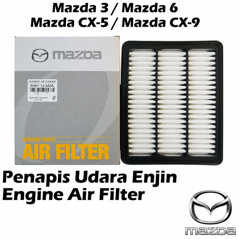 Mazda 3 2.2 (Diesel), Mazda 6 2.2 (Diesel) (2013-2018), Mazda CX-5 2.2, Mazda CX-9 2.5 Engine Air Filter SH01-13-3A0A