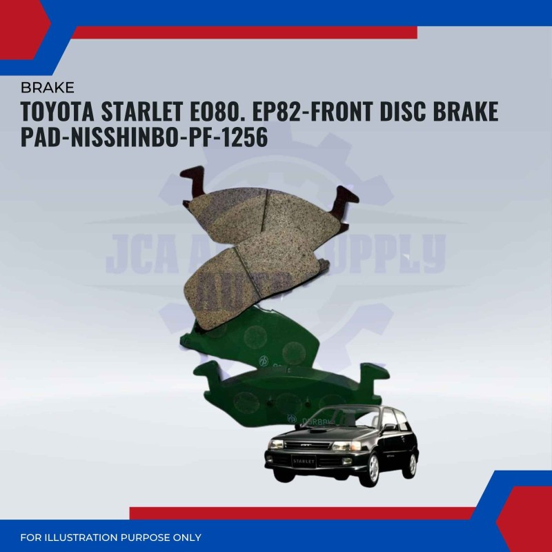 Toyota Starlet EP80. EP82-Front Disc Brake Pad-NISSHINBO-PF-1256