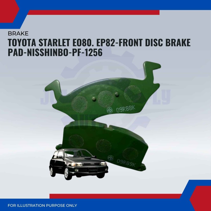 Toyota Starlet EP80. EP82-Front Disc Brake Pad-NISSHINBO-PF-1256
