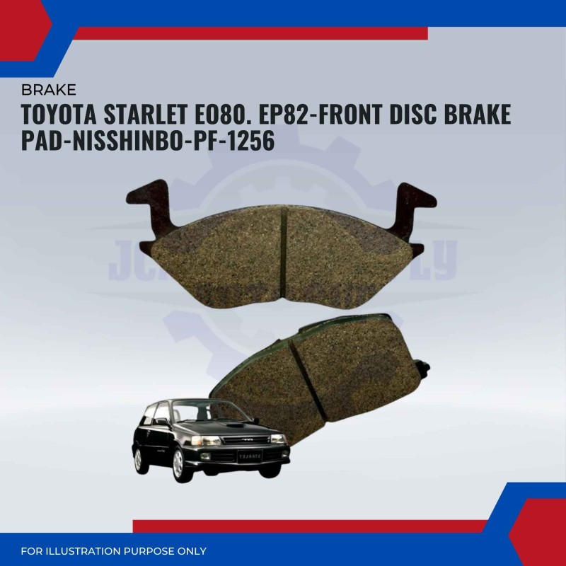 Toyota Starlet EP80. EP82-Front Disc Brake Pad-NISSHINBO-PF-1256