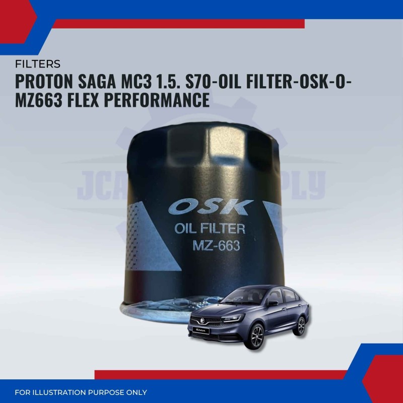 Oil Filter-Proton Saga MC3 1.5cc-S70 New-O-MZ663
