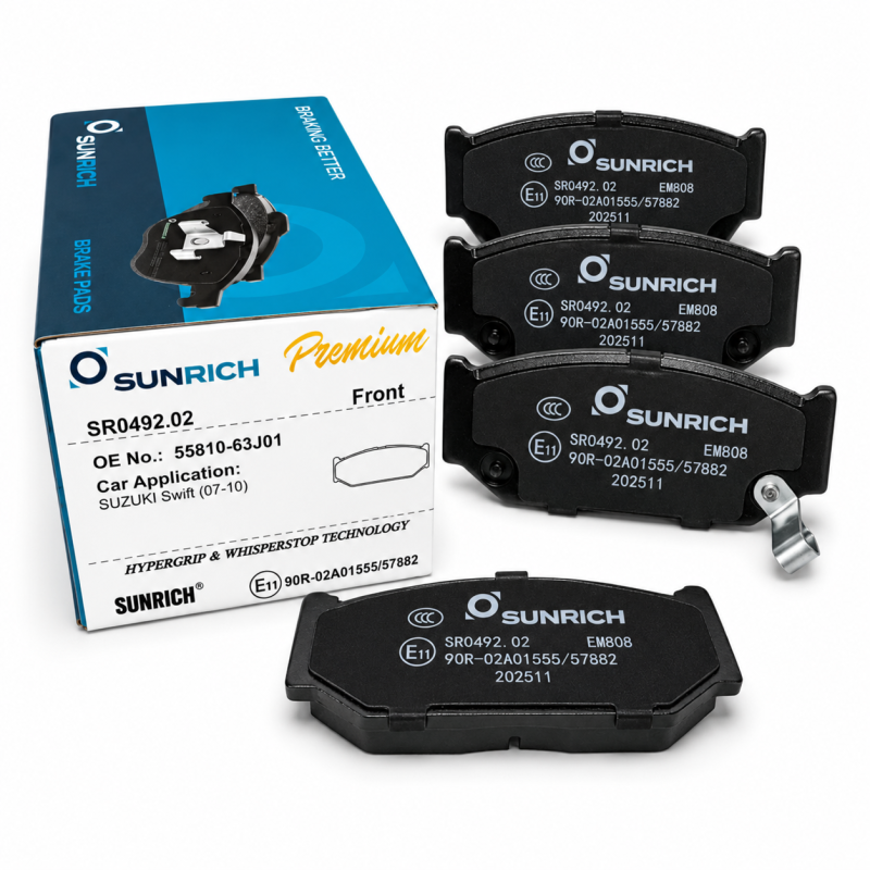 SUNRICH Suzuki Swift 2007-2010 RS413 RS415 RS416 1.3 1.5 Sport 1.6 AZH414 SX4 Front Brake Pad Brek Depan Hadapan SR0492