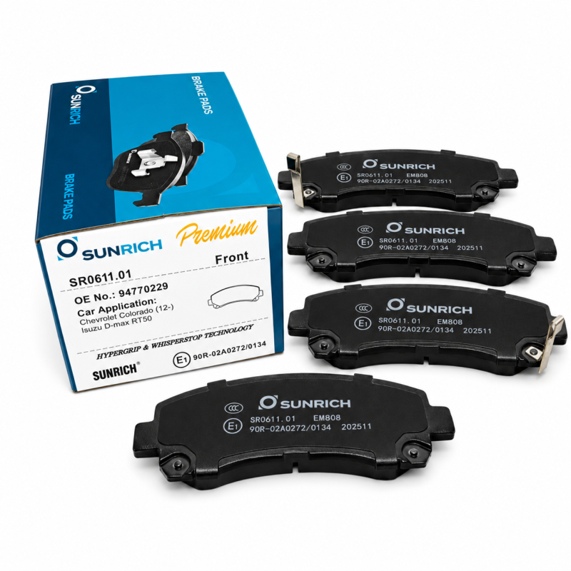 SUNRICH Isuzu D-Max RT50, Chevrolet Colorado 2012 Front Brake Pad Brek Depan Hadapan SR0611.01 - 1 Sets