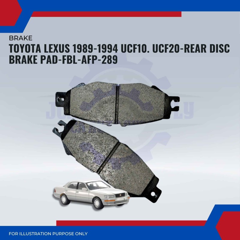TOYOTA LEXUS 1989-1994 UCF10. UCF20-REAR DISC BRAKE PAD-FBL-AFP-289