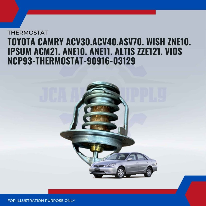 Thermostat-Toyota Camry ACV30-ACV40-ASV70-ZNE10-ACM21-ANE10-ANE11-ZZE121-Vios NCP93-90916-03129