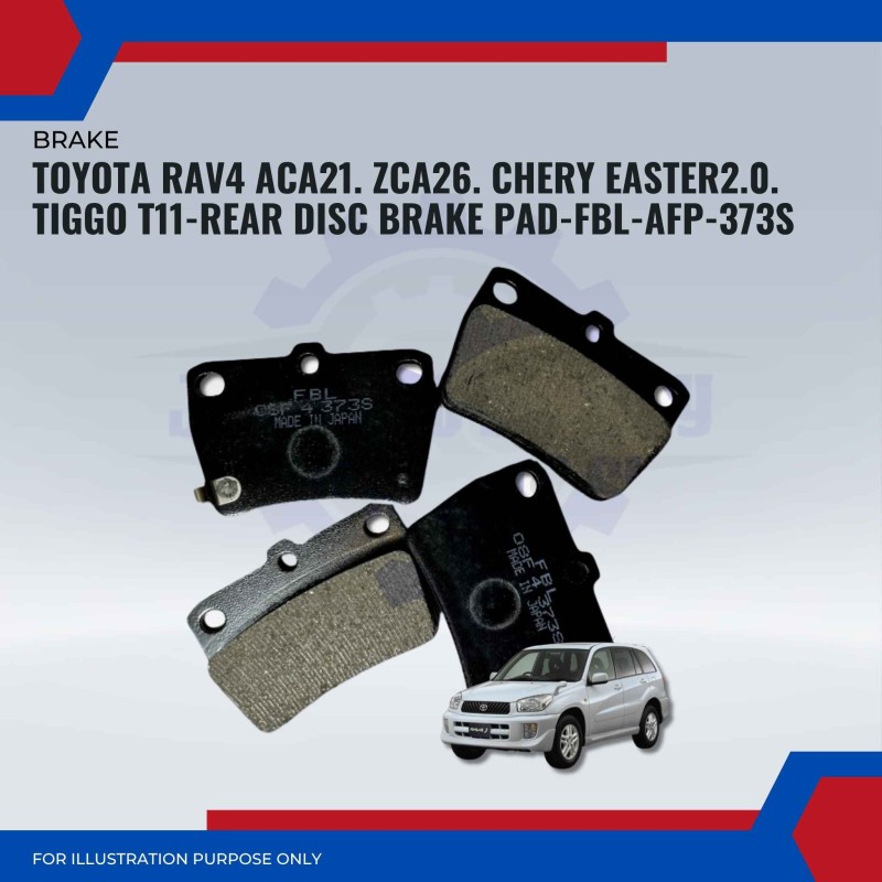 Toyota RAV4 ACA21. ZCA26. Chery Easter 2.0. Tiggo T11-Rear Disc Brake Pad-FBL-AFP-373S