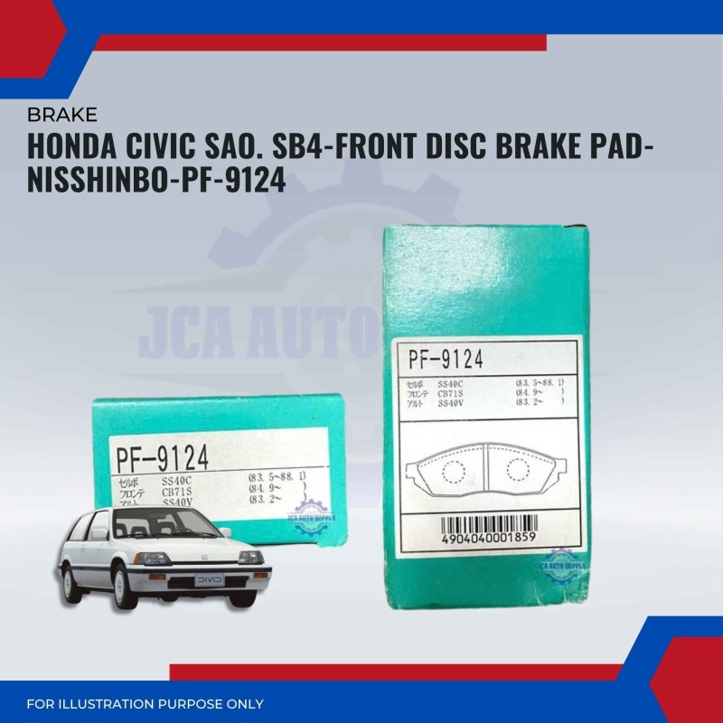 Honda Civic SAO. SB4-Front Disc Brake Pad-NISSHINBO-PF-9124