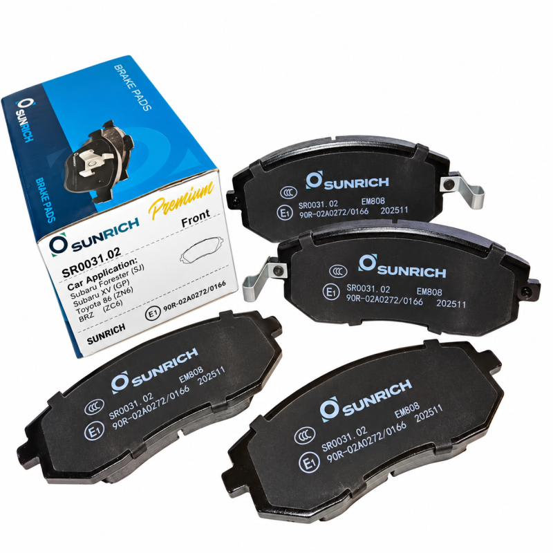 SUNRICH Subaru XV GP, Forester GH/GJ, BRZ ZC6, Toyota GT 86 ZN6 Front Brake Pad Brek Depan Hadapan SR0031.02 - 1 Sets