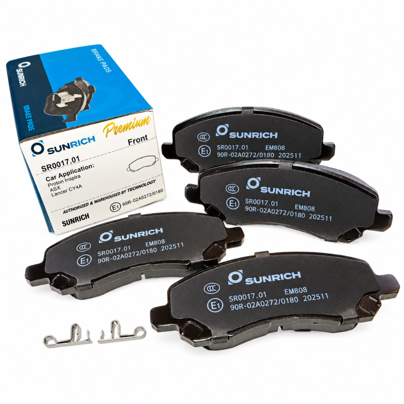 SUNRICH Proton Inspira, Mitsubishi ASX, Lancer CY4A Front Brake Pad Brek Depan Hadapan SR0017.01 - 1 Sets