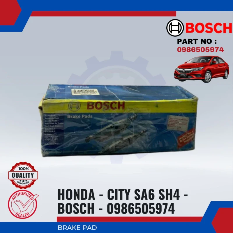Honda Civic SR3. SR4. City SEL. Jazz SAA-Front Disc Brake Pad-BOSCH-0986505974-BP5974