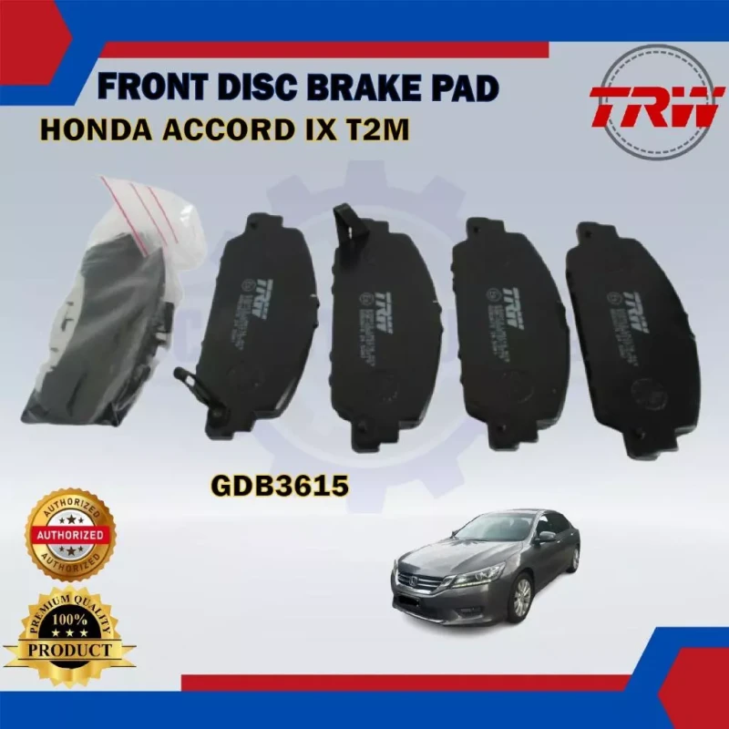 Honda Accord Gen 9 T2M. HR-V 1.8cc T7A. Odyssey RC4-Front Disc Brake Pad-TRW-GDB3615-GDB7901