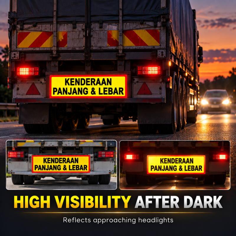 3M ORIGINAL LORRY REFLECTIVE STICKER KENDERAAN PANJANG & LEBAR (750X240)