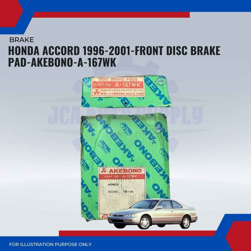 Honda Accord 1996-2001-Front Disc Brake Pad-AKEBONO-A-167WK