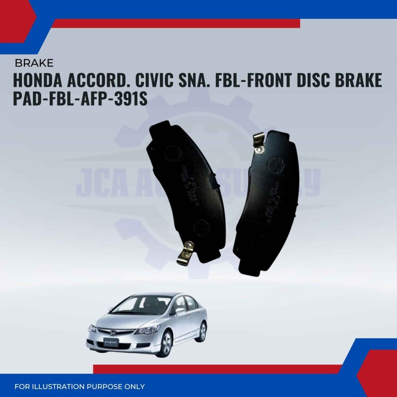 Honda Accord. Civic SNA. FBL-Front Disc Brake Pad-FBL-AFP-391S
