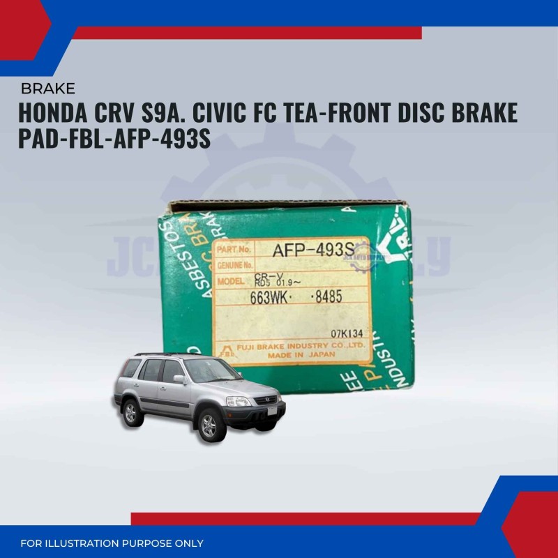Honda CRV S9A. Civic FC TEA-Front Disc Brake Pad-FBL-AFP-493S
