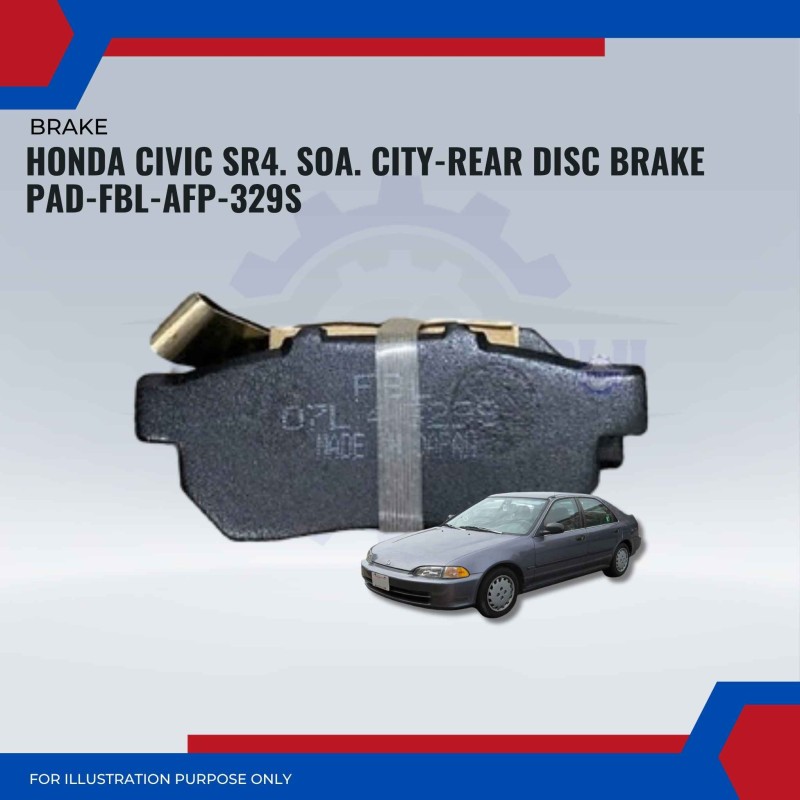 Honda Civic SR4. SOA. City-Rear Disc Brake Pad-FBL-AFP-329S