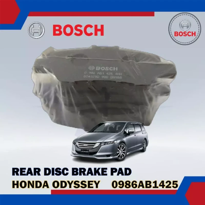 Honda Odyssey RB1. RB2 2.4 2004-Rear Disc Brake Pad-BOSCH-0986AB1425-BP1425