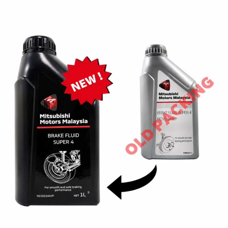 Mitsubishi Genuine Brake Fluid Super DOT 4 (1 Liter) – Original From Mitsubishi Motors Malaysia