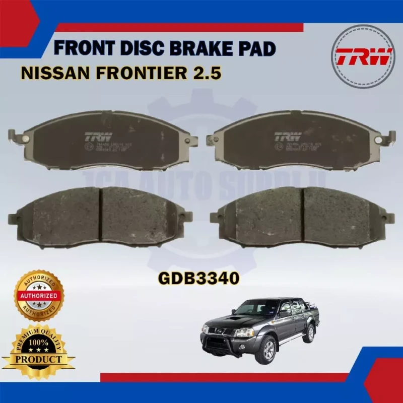 Nissan Frontier 2.5. Navara D22. NP300-Front Disc Brake Pad-TRW-GDB3340