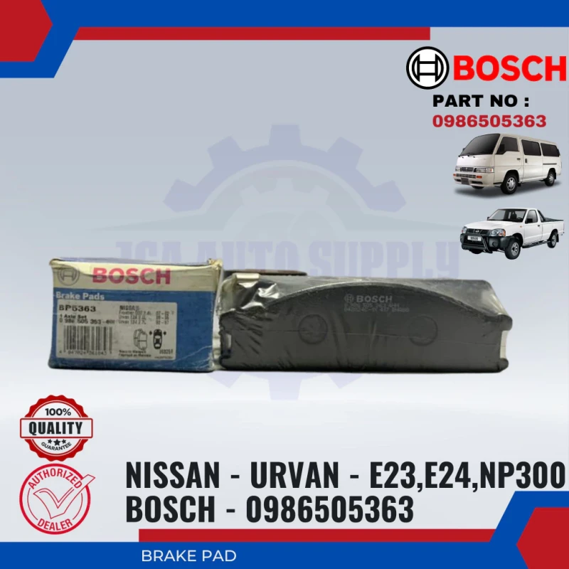 Nissan Urvan E23. E24. NP300-Front Disc Brake Pad-BOSCH-0986505363-BP-5363