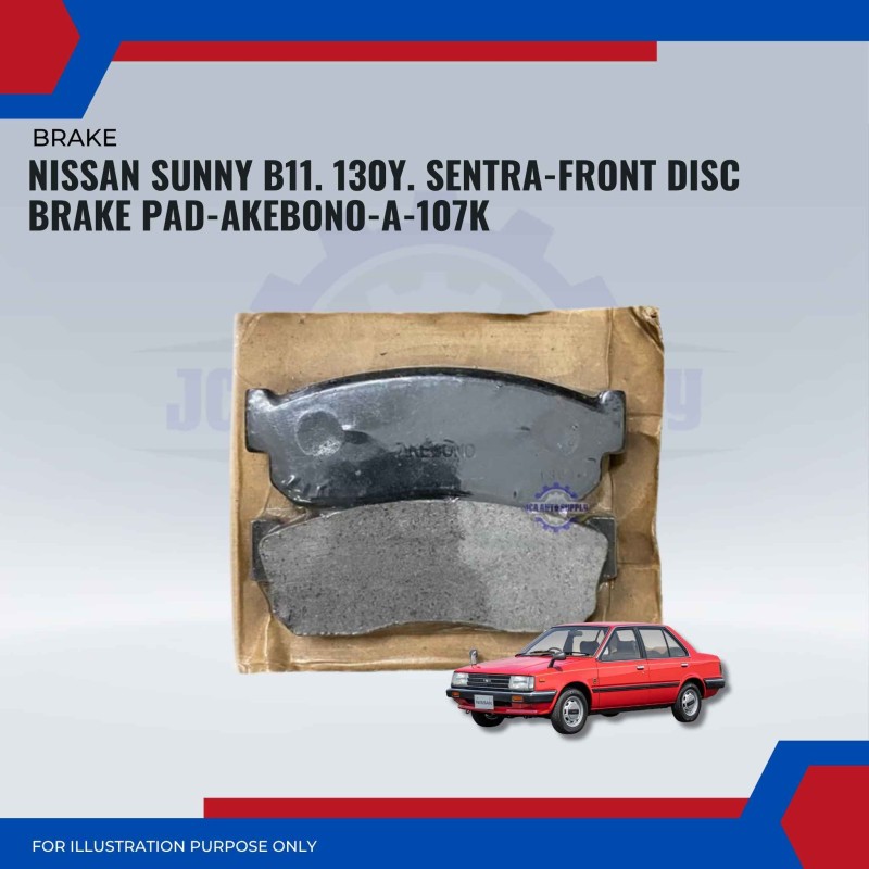 Nissan Sunny B11. 130Y. Sentra-Front Disc Brake Pad-AKEBONO-A-107K
