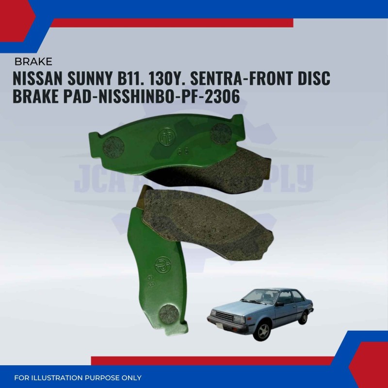 Nissan Sunny B11. 130Y. Sentra-Front Disc Brake Pad-NISSHINBO-PF-2306