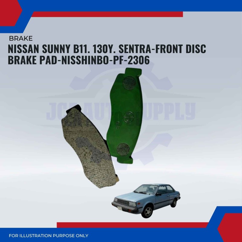 Nissan Sunny B11. 130Y. Sentra-Front Disc Brake Pad-NISSHINBO-PF-2306