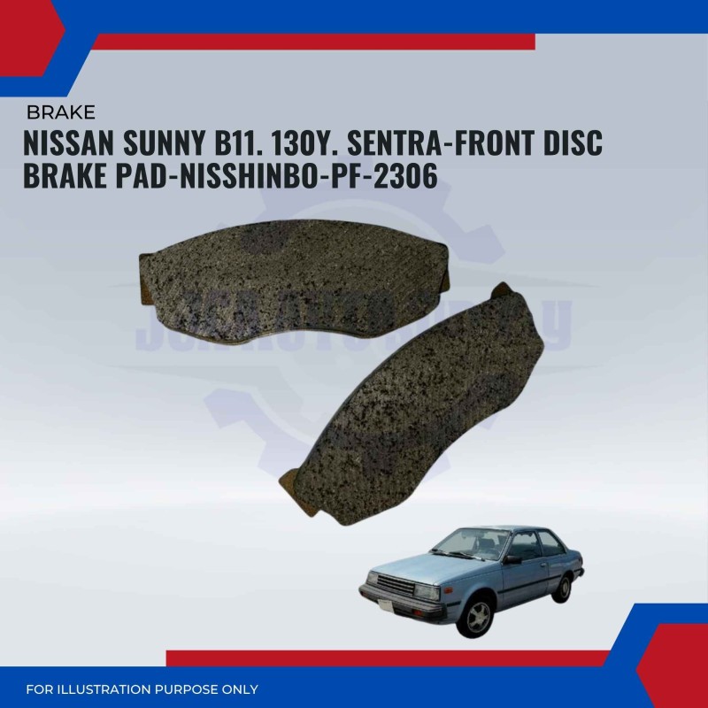 Nissan Sunny B11. 130Y. Sentra-Front Disc Brake Pad-NISSHINBO-PF-2306