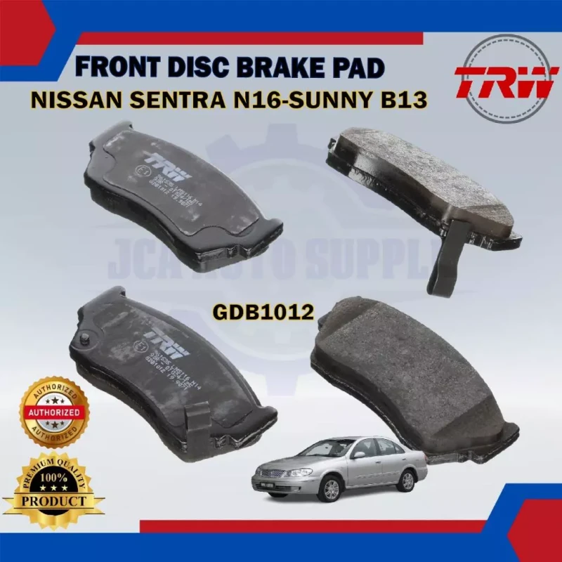 Nissan Sentra N16 1.6CC-Sunny B13-Front Disc Brake Pad-TRW-GDB1012