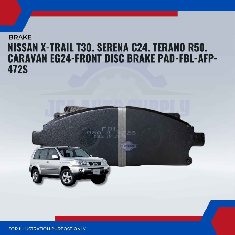 Nissan X-Trail T30. Serena C24. Terano R50. Caravan EG24-Front Disc Brake Pad-FBL-AFP472s