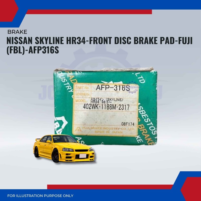 Nissan Skyline HR34-Front Disc Brake Pad-FUJI (FBL)-AFP316S