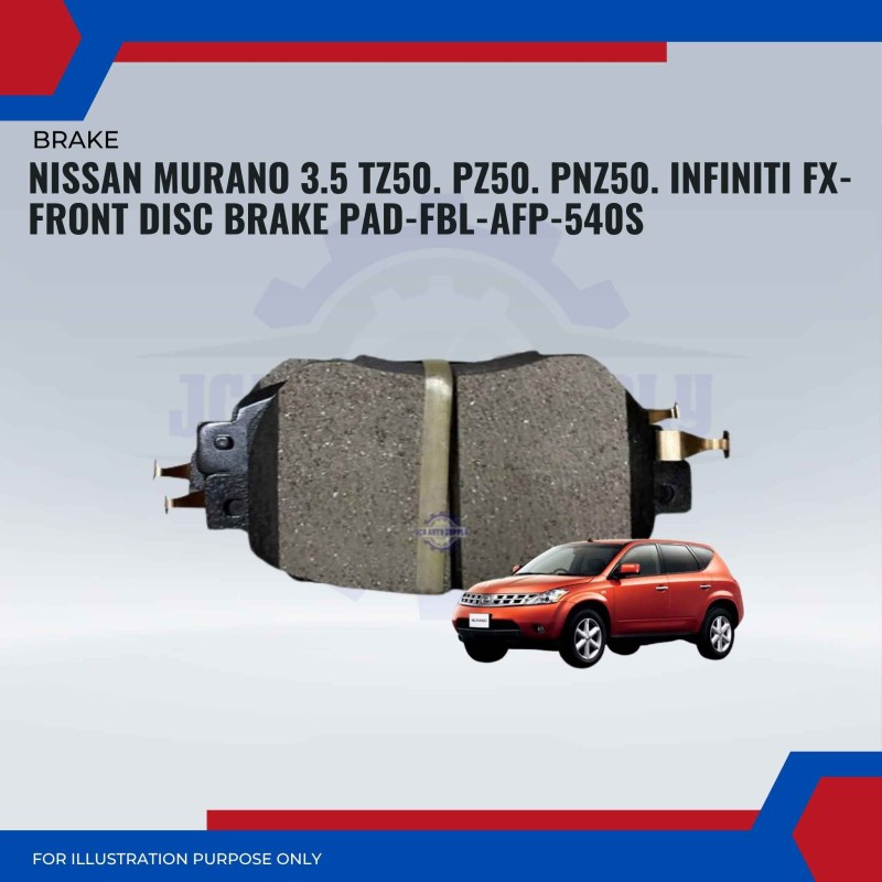 Nissan Murano 3.5 TZ50. PZ50. PNZ50. Infiniti FX-Front Disc Brake Pad-FBL-AFP-540S