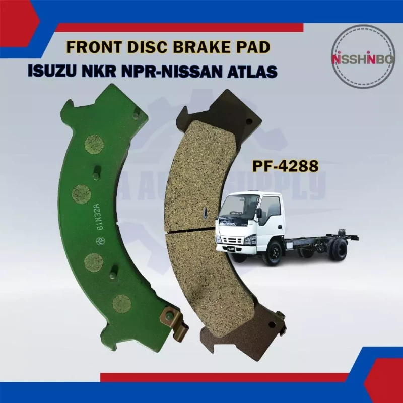 Isuzu NKR NPR-Nissan Atlas-Front Disc Brake Pad-NISSHINBO-PF4288