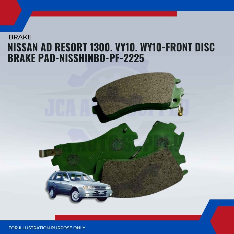 Nissan AD Resort Y10 1300. VY10. WY10-Front Disc Brake Pad-NISSHINBO-PF-2225
