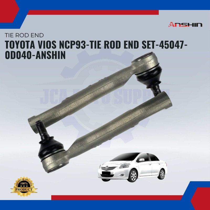 Tie Rod End Set-Toyota Vios Ncp93-Anshin-45047-0D040