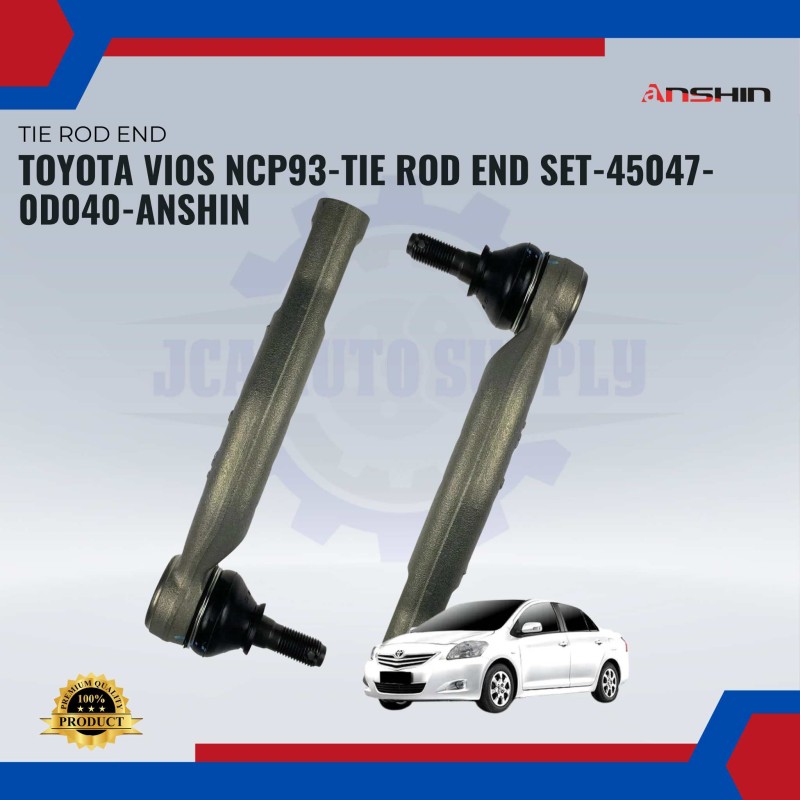 Tie Rod End Set-Toyota Vios Ncp93-Anshin-45047-0D040