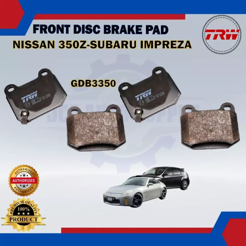 Nissan 350Z-Fairlady X-Skyline-Subaru Impreza-Forester-Front Disc Brake Pad-TRW-GDB3350