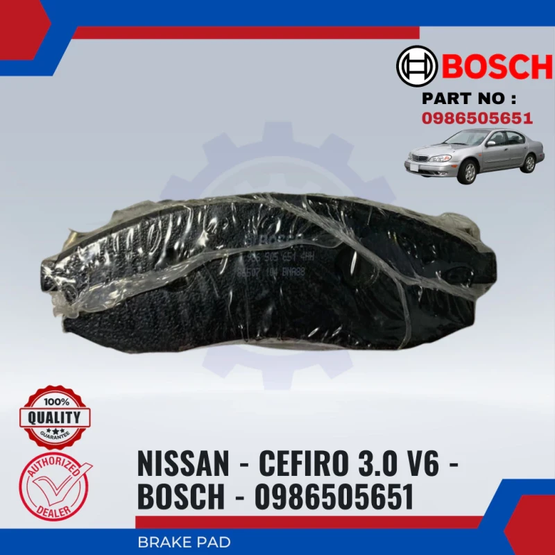 Nissan Cefiro 3.0 V6. Maxima V6-Front Disc Brake Pad-BOSCH-0986505651-BP5651