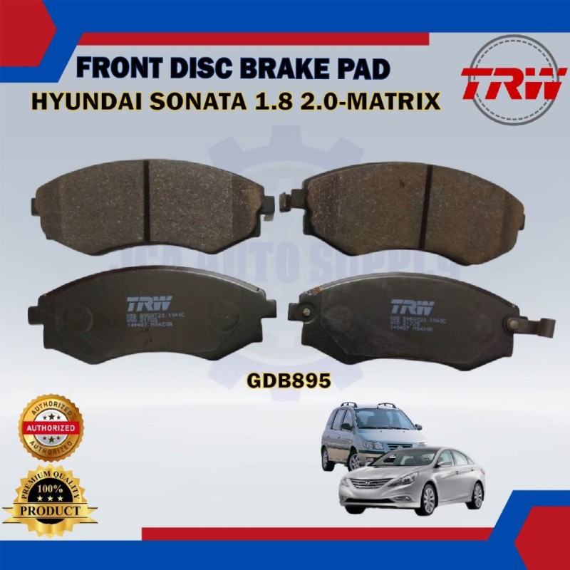 Hyundai Sonata 1.8cc 2.0cc. Matrix. Avante-Front Disc Brake Pad-TRW-GDB895