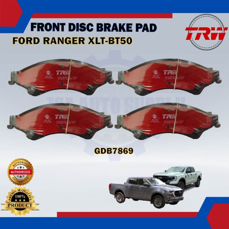Ford Ranger XLT-BT50-Front Disc Brake Pad-TRW-GDB7869DT