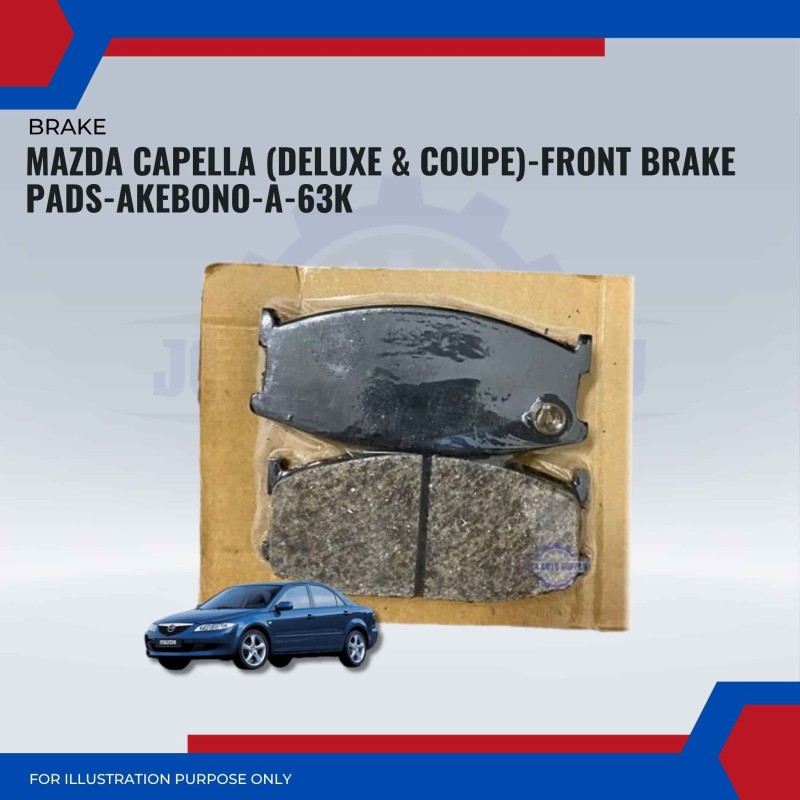 Mazda Capella (DELUXE & COUPE)-Front Brake Pads-AKEBONO-A-63K