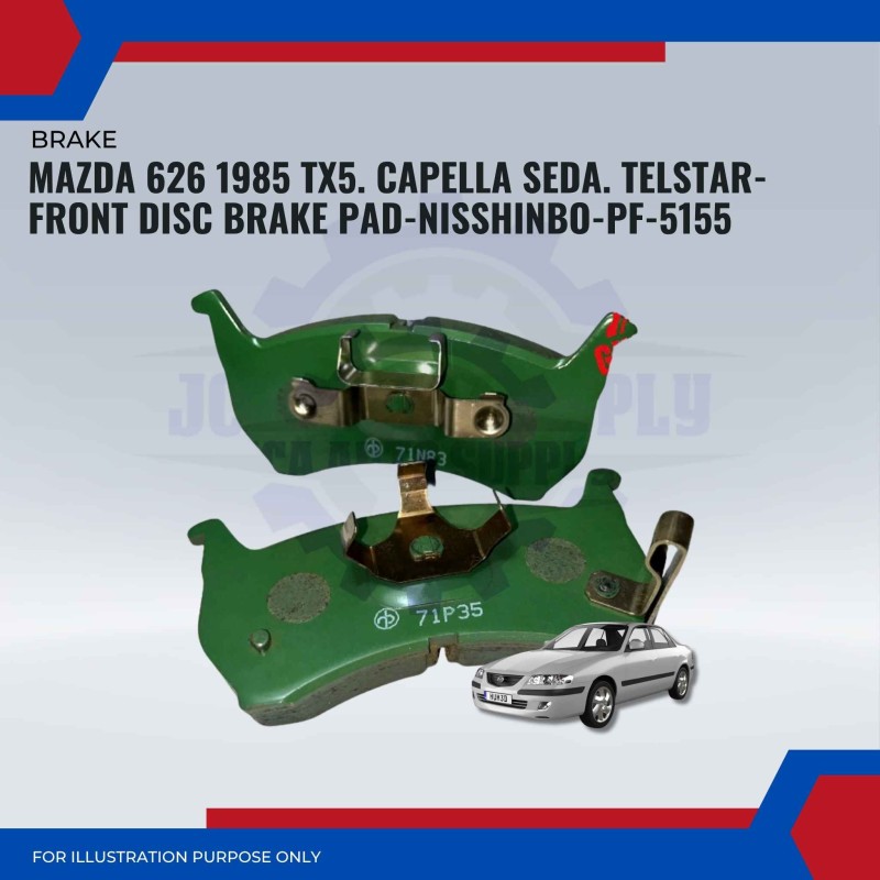 Mazda 626 1985 TX5. Capella Seda. Telstar-Front Disc Brake Pad-NISSHINBO-PF-5155