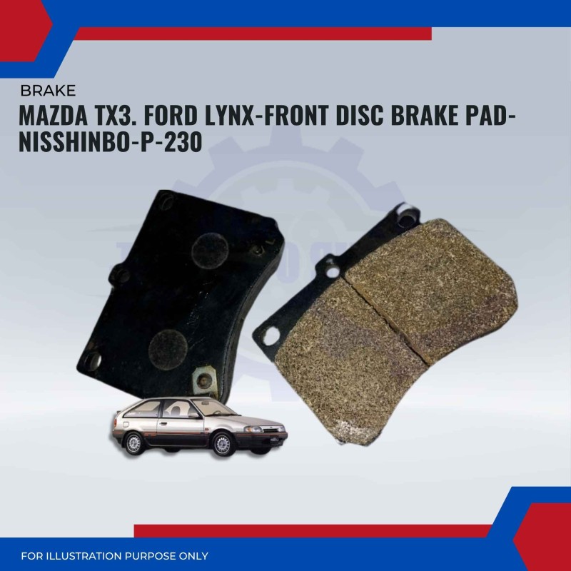 Mazda TX3. Ford Lynx-Front Disc Brake Pad-NISSHINBO-P-230